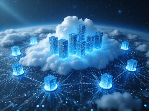 Cloud computing infrastructure illustration